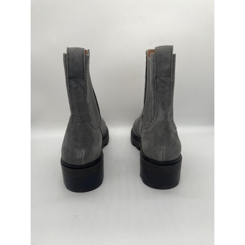 NEW Madewell Boots Womens Sz 9 Gray Wyckoff Chelsea Ankle Suede Lug Sole NN021 - Picture 4 of 9